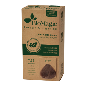 Farba do włosów beżowy blond (7.72) 250 g od BIOMAGIC