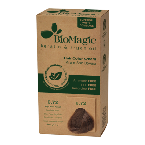 Farba do włosów ciemny beżowy blond (6.72) 250 g od BIOMAGIC