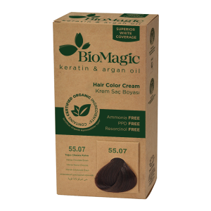 Farba do włosów ciemny czekoladowy brąz (55.07) 250 g od BIOMAGIC