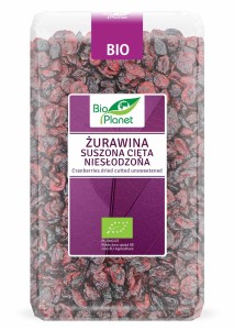 Żurawina suszona cięta niesłodzona BIO 1 kg od BIO PLANET