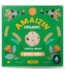 Tortilla wraps z otrębami (źródło błonnika pokarmowego) BIO 240 g od AMAIZIN