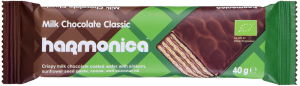 Wafelek z kremem mleczno kakaowym w polewie z mlecznej czekolady BIO 40 g od HARMONICA