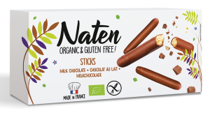 Ciastka w polewie czekoladowej sticks bezglutenowe BIO 130 g od NATEN