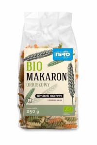 Makaron (orkiszowy trójkolorowy) ślimaczki BIO 250 g od NIRO