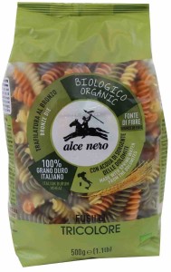 Makaron (semolinowy trójkolorowy) fusilli BIO 500 g od ALCE NERO
