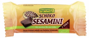 Sezamki w czekoladzie BIO 27 g od RAPUNZEL