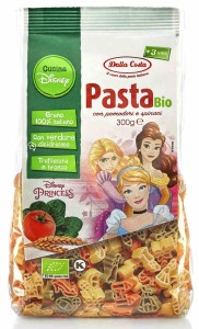 Makaron (semolinowy trójkolorowy) disney princess BIO 300 g od DALLA COSTA