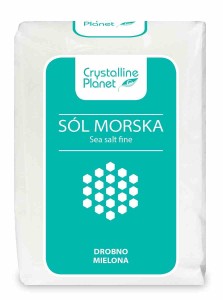 Sól morska drobno mielona 600 g od CRYSTALLINE PLANET