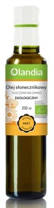 Olej słonecznikowy tłoczony na zimno BIO 250 ml od OLANDIA