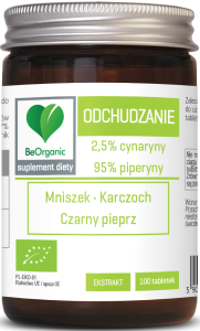 Tabletki wspomagające odchudzanie BIO 100 szt. (401 mg) od BE ORGANIC