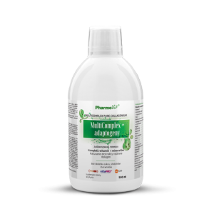 Suplement diety multicomplex + adaptogeny w płynie bezglutenowy 500 ml od PHARMOVIT
