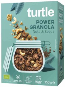 Granola orzechy nasiona bezglutenowa BIO 350 g - TURTLE