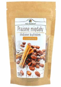 Migdały prażone z cynamonem słodzone ksylitolem bezglutenowe 100 g od PIĘĆ PRZEMIAN