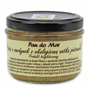 Pasta z sardynek z BIO natką pietruszki bezglutenowa 125 g - PAN DO MAR