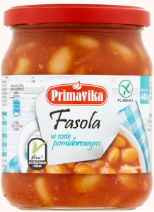 Fasola w sosie pomidorowym bezglutenowa 440 g od PRIMAVIKA