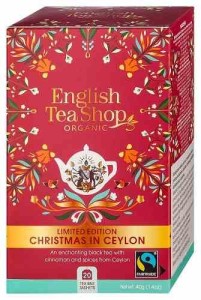 Herbata cejlońska świąteczna fair trade BIO (20 x 2 g) 40 g - ENGLISH TEA SHOP ORGANIC