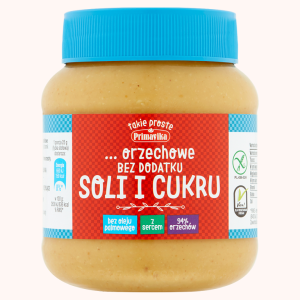 Pasta z orzeszków ziemnych bez dodatku soli i cukru bezglutenowa 350 g od PRIMAVIKA