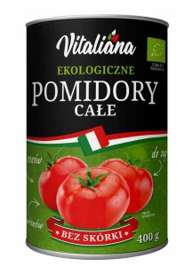 Pomidory całe bez skórki BIO 400 g od VITALIANA