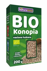 Nasiona konopi łuskane BIO 200 g od NATURAVENA