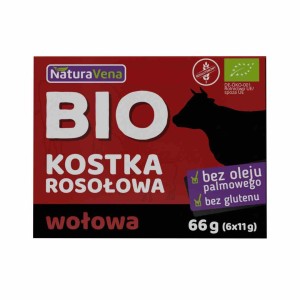 Kostka rosołowa wołowa bezglutenowa BIO 66 g od NATURAVENA