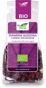 Żurawina słodzona cukrem trzcinowym BIO 100 g od BIO PLANET