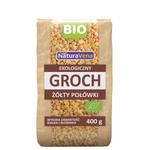 Groch żółty połówki BIO 400 g od NATURAVENA