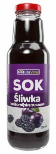 Sok z suszonych śliwek kalifornijskich 750 ml od NATURAVENA