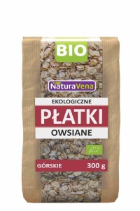 Płatki owsiane górskie BIO 300 g - NATURAVENA