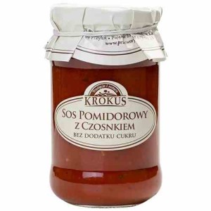 Sos pomidorowy z czosnkiem bez dodatku cukrów 340 g od KROKUS