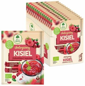 Kisiel żurawina z maliną bezglutenowy BIO 30 g od DARY NATURY