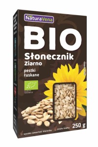 Słonecznik łuskany BIO 250 g od NATURAVENA