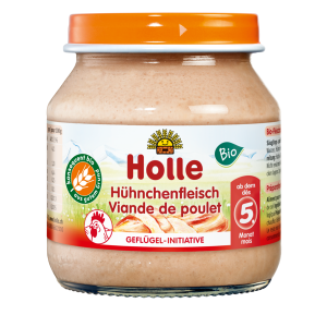 Obiadek mięsny kurczak bez dodatku cukrów bezglutenowy od 5 m-ca demeter BIO 125 g (słoik) od HOLLE