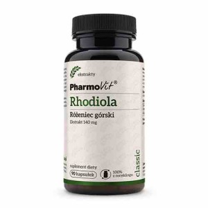 Rhodiola (różeniec górski ekstrakt 140 mg) 90 kapsułek bezglutenowe 40,5 g od PHARMOVIT