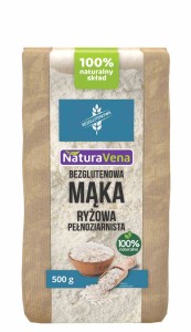 Mąka ryżowa pełnoziarnista bezglutenowa 500 g od NATURAVENA