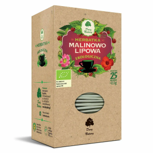 Herbatka lipowo malinowa BIO (25 x 2,5 g) 62,5 g - DARY NATURY