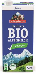 Mleko alpejskie uht o obniżonej zawartości laktozy (min. 1,5 % tłuszczu) BIO 1 l od BERCHTESGADENER LAND