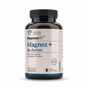Magnez z witaminą B6 activ bezglutenowy 120 kapsułek 81,37 g od PHARMOVIT