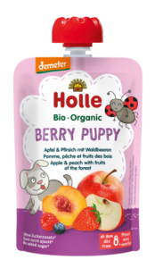 Mus w tubce jabłko brzoskwinia owoce leśne bez dodatku cukrów od 8 m-ca demeter BIO 100 g od HOLLE