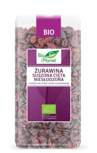 Żurawina suszona cięta niesłodzona BIO 400 g od BIO PLANET