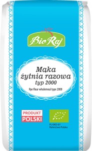 Mąka żytnia razowa typ 2000 BIO 1 kg od BIO RAJ