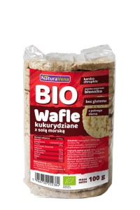 Wafle kukurydziane pełnoziarniste z solą morską BIO 100 g od NATURAVENA