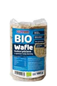 Wafle kukurydziane pełnoziarniste z quinoa i solą morską BIO 100 g od NATURAVENA