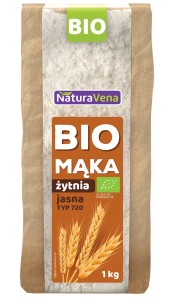 Mąka żytnia jasna typ 720 BIO 1 kg od NATURAVENA