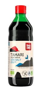 Sos sojowy tamari 25 % mniej soli bezglutenowy BIO 500 ml od LIMA