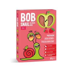 Przekąska jabłko truskawka bez dodatku cukru bezglutenowa 60 g od BOB SNAIL
