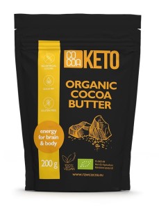 Tłuszcz kakaowy KETO bezglutenowy BIO 200 g od COCOA