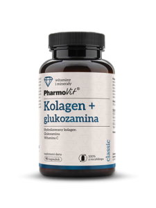 Kolagen + glukozamina 90 kapsułek 68,9 g od PHARMOVIT