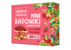 Batoniki mini z nerkowców a'la tarta malinowa (6 x 17 g) 102 g od DOBRA KALORIA