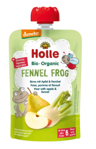 Mus w tubce koperkowa żaba (gruszka jabłko koper włoski) bez dodatku cukrów od 6 m-ca demeter BIO 100 g od HOLLE