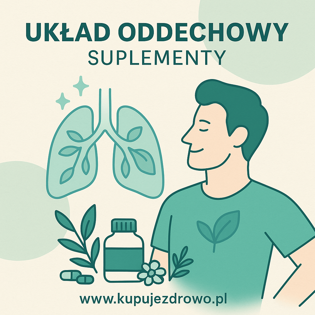 Grafika kategorii Układ oddechowy – naturalne suplementy wspierające prawidłowe funkcjonowanie płuc i dróg oddechowych w ekologicznym sklepie kupujezdrowo.pl.